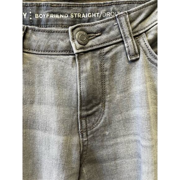 Old Navy Women's Boyfriend Straight Jeans Gray Medium Wash Size 4 - Picture 5 of 14